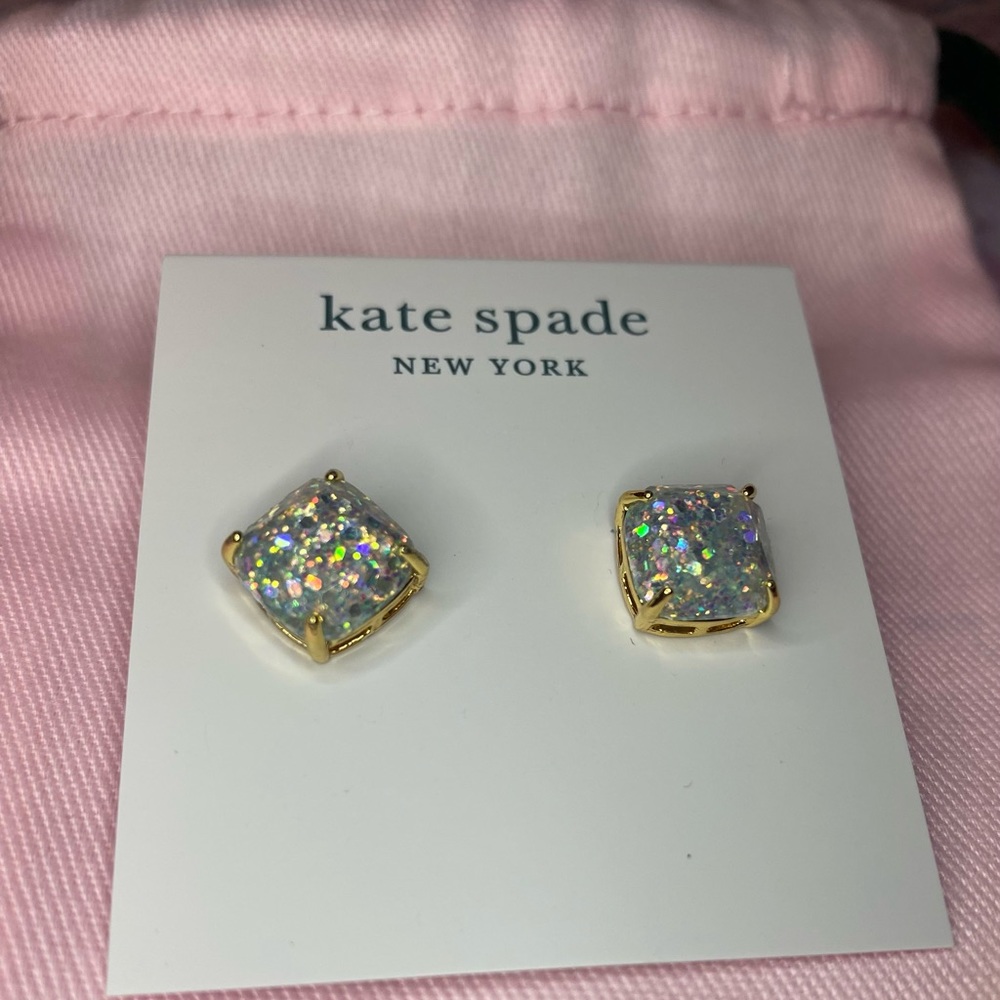 Kate Spade square stud earrings. - Picture 2 of 4